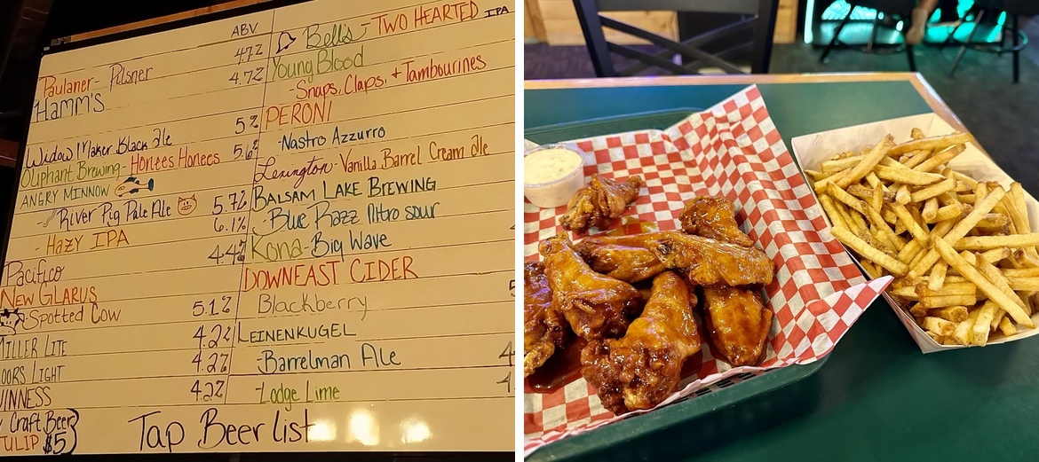 PY's Saloon Menu