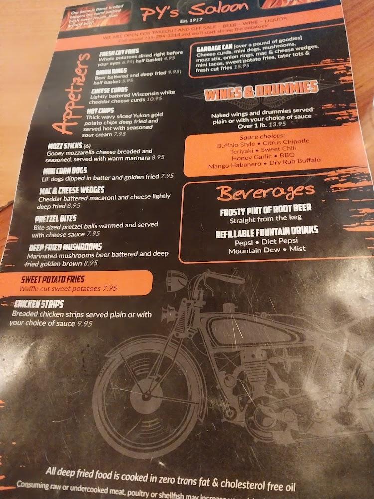 PY's Saloon Menu image 3